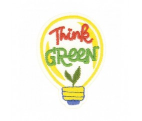 Ecussons Thermocollant Eco Friendly - Mediac ampoule vert sperenza