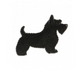 Ecussons Thermocollant Chien Scottish 4 X 5 cm - Mediac noir sperenza