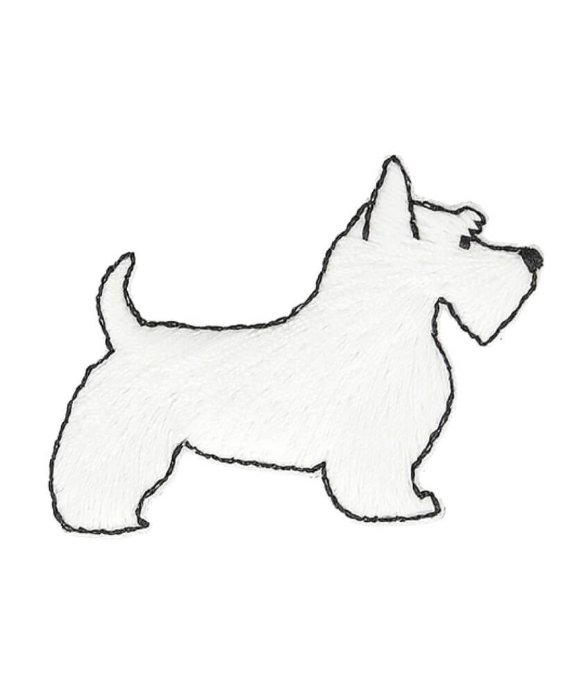 Ecussons Thermocollant Chien Scottish 4 X 5 cm - Mediac blanc sperenza