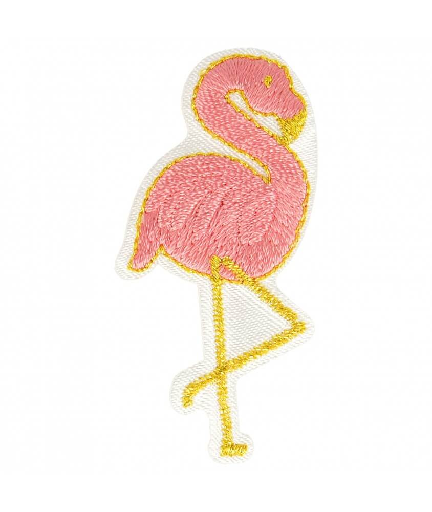 Ecussons Thermocollant Plage Dorée 2,5 X 4,5 cm - Mediac flamant rose sperenza