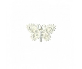 Ecussons Thermocollant Papillon crochet 3 X 5 cm - Mediac blanc sperenza