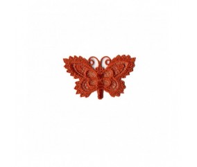 Ecussons Thermocollant Papillon crochet 3 X 5 cm - Mediac orange sperenza
