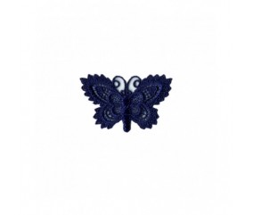 Ecussons Thermocollant Papillon crochet 3 X 5 cm - Mediac bleu marine sperenza