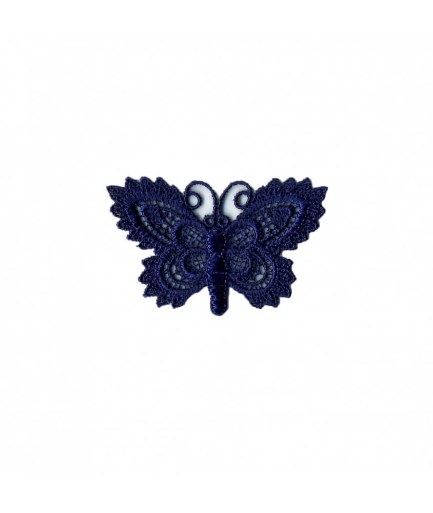 Ecussons Thermocollant Papillon crochet 3 X 5 cm - Mediac bleu marine sperenza