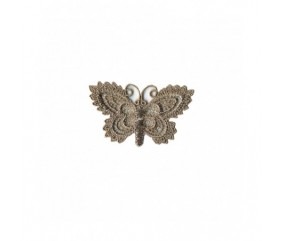 Ecussons Thermocollant Papillon crochet 3 X 5 cm - Mediac marron sperenza