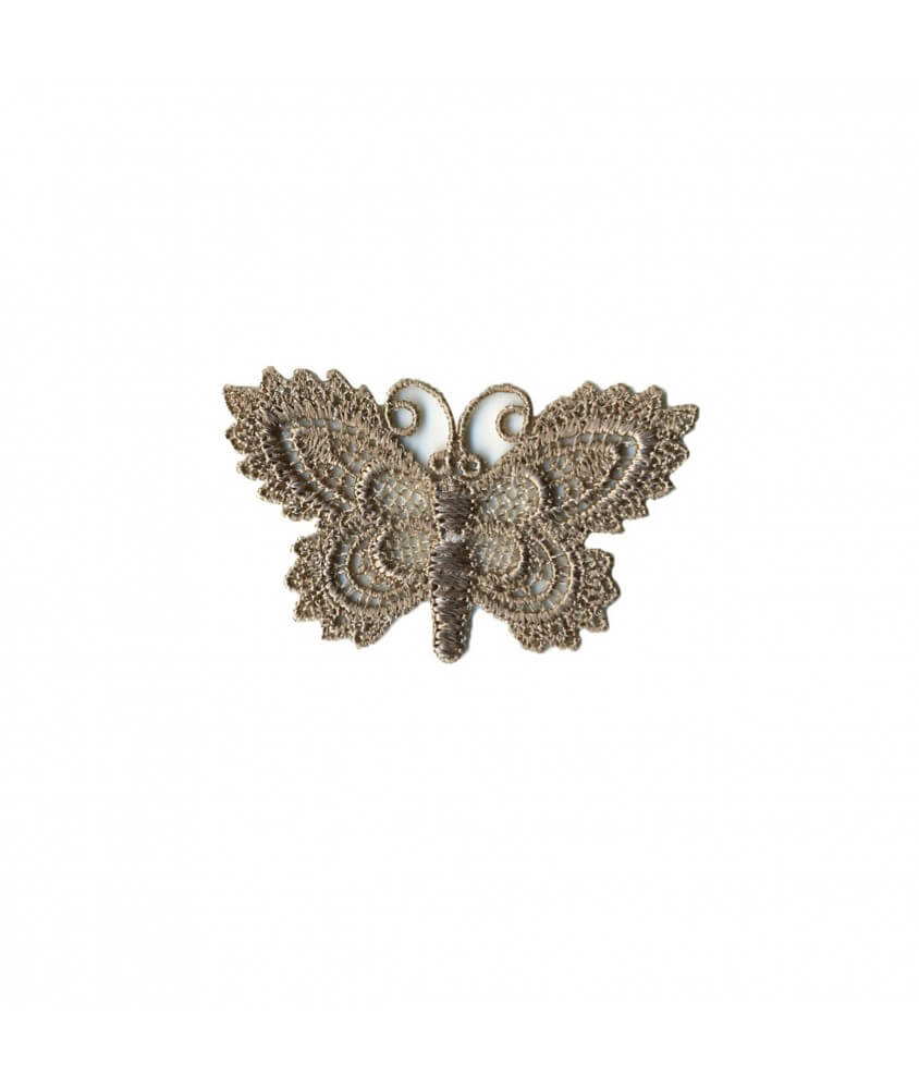 Ecussons Thermocollant Papillon crochet 3 X 5 cm - Mediac marron sperenza