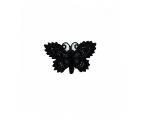 Ecussons Thermocollant Papillon crochet 3 X 5 cm - Mediac noir sperenza