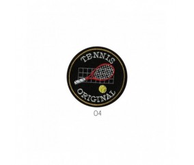 Ecussons Thermocollant Sport Elegant 5 X 5,5 cm - Mediac tennis noir sperenza