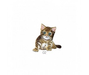 Ecussons Thermocollant Chat Panda 4,5 X 7 cm - Mediac marron sperenza