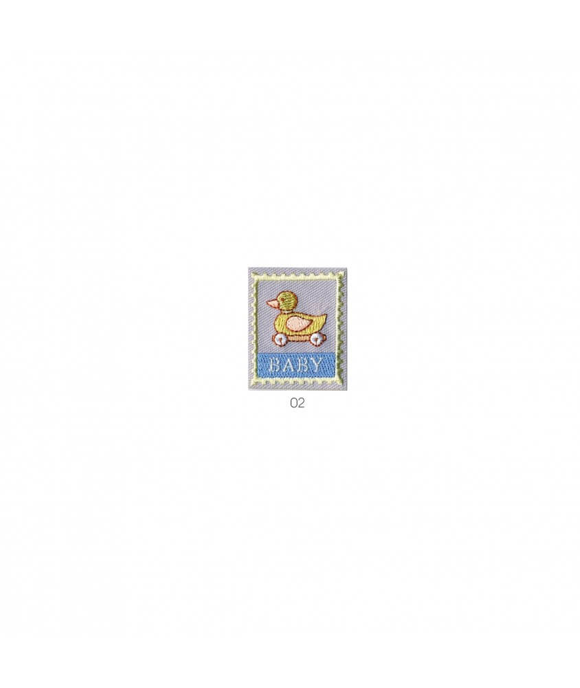 Ecussons Thermocollant Etiquette Baby 4,5 X 7 cm - Mediac canard bleu sperenza Ecussons Thermocollant Etiquette Baby 4,5 X 7 cm - Mediac canard bleu sperenza