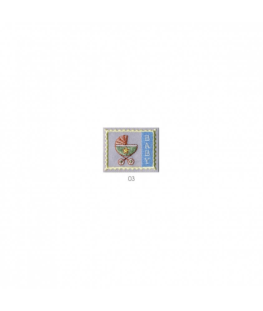 Ecussons Thermocollant Etiquette Baby 4,5 X 7 cm - Mediac landau bleu sperenza Ecussons Thermocollant Etiquette Baby 4,5 X 7 cm - Mediac landau bleu sperenza