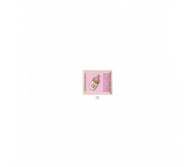 Ecussons Thermocollant Etiquette Baby 4,5 X 7 cm - Mediac biberon rose sperenza