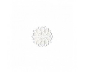 Ecussons Thermocollant Fleurs ajourées 3,5 X 3,5 cm - Mediac blanc sperenza