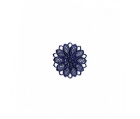 Ecussons Thermocollant Fleurs ajourées 3,5 X 3,5 cm - Mediac bleu sperenza