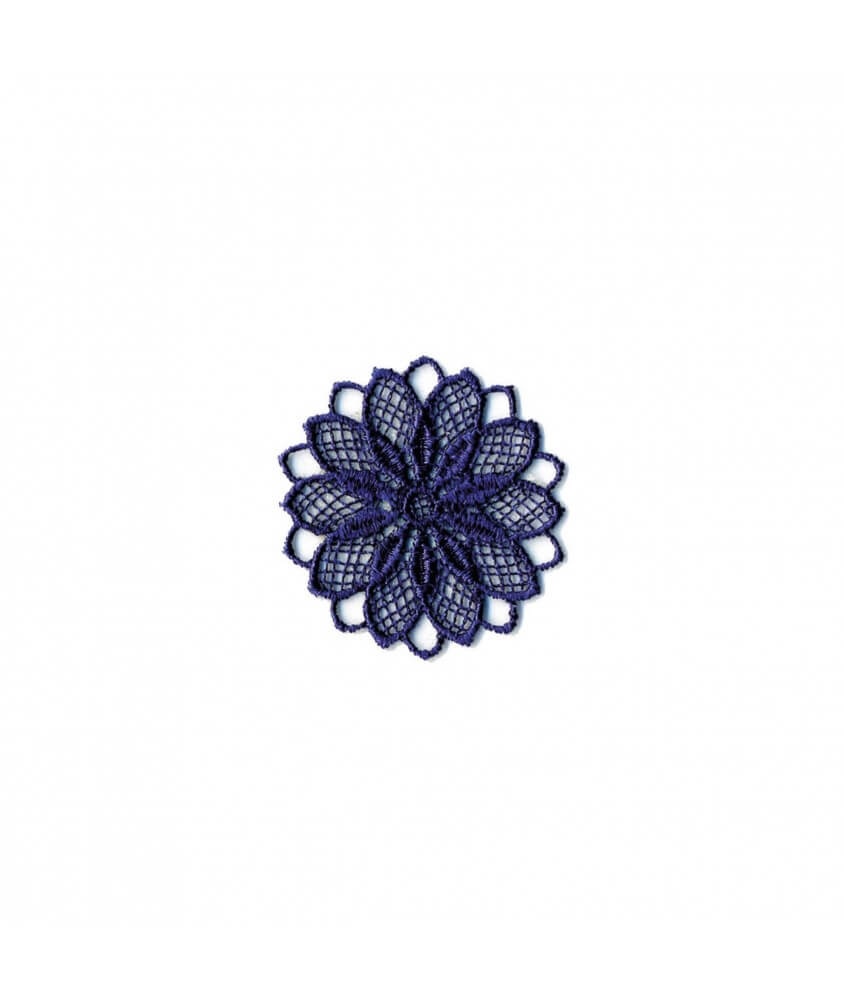 Ecussons Thermocollant Fleurs ajourées 3,5 X 3,5 cm - Mediac bleu sperenza