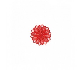 Ecussons Thermocollant Fleurs ajourées 3,5 X 3,5 cm - Mediac rouge sperenza