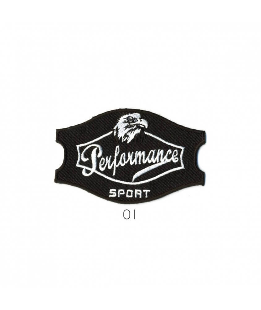 Ecussons Thermocollant Performance Sport 7 X 4,5 cm - Mediac noir sperenza