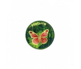 Ecussons Thermocollant Nature fond vert diamètre 5 cm - Mediac papillon sperenza