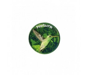 Ecussons Thermocollant Nature fond vert diamètre 5 cm - Mediac oiseau sperenza