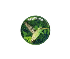 Ecussons Thermocollant Nature fond vert diamètre 5 cm - Mediac oiseau sperenza