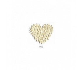 Ecussons Thermocollant Coeur broderie 4 X 4,5 cm - Mediac écru  sperenza