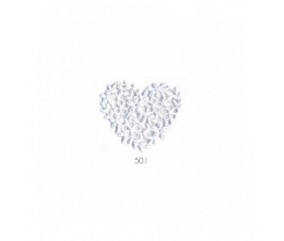 Ecussons Thermocollant Coeur broderie 4 X 4,5 cm - Mediac blanc sperenza