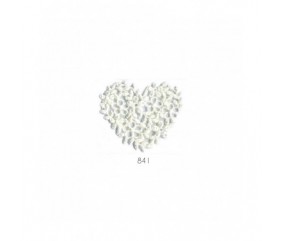 Ecussons Thermocollant Coeur broderie 4 X 4,5 cm - Mediac écru sperenza