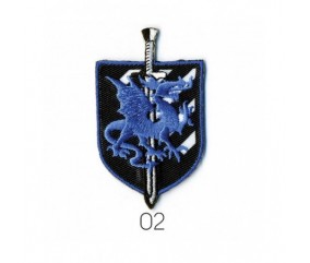 Ecussons Thermocollant Blason Dragon 6 X 3,5 cm - Mediac bleu sperenza