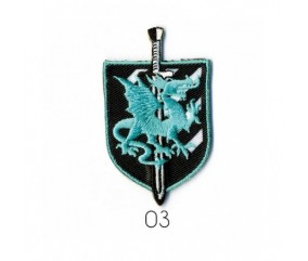 Ecussons Thermocollant Blason Dragon 6 X 3,5 cm - Mediac vert sperenza