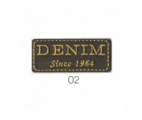 Ecussons Thermocollant Denim Since 1964 6 X 2,5 cm - Mediac or sperenza