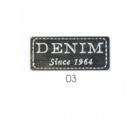Ecussons Thermocollant Denim Since 1964 6 X 2,5 cm - Mediac bleu sperenza