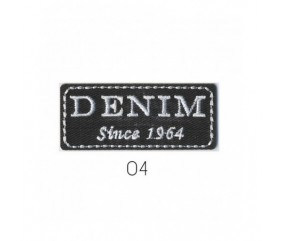 Ecussons Thermocollant Denim Since 1964 6 X 2,5 cm - Mediac noir sperenza