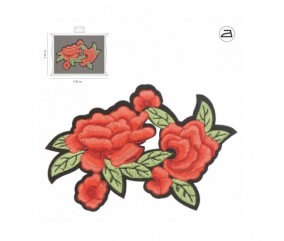 Ecussons Thermocollant Rose 16 X 10 cm - Mediac rouge sperenza