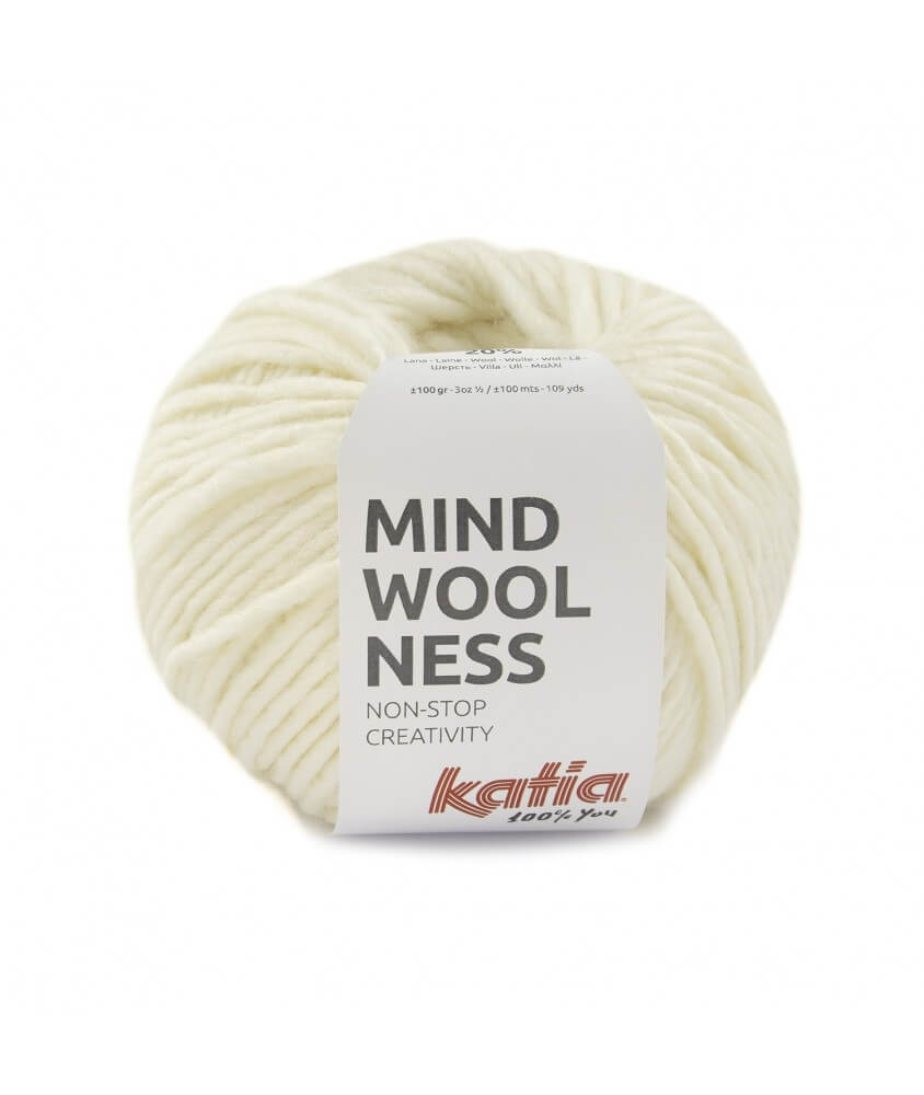 Pelote de laine Mindwoolness - Katia blanc sperenza Pelote de laine Mindwoolness - Katia blanc sperenza