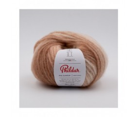 Pelote de laine et Alpaga Phil Glamour - Phildar naturel marron sperenza