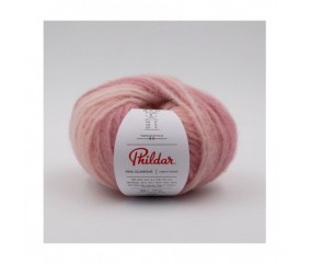 Pelote de laine et Alpaga Phil Glamour - Phildar rose the rose sperenza