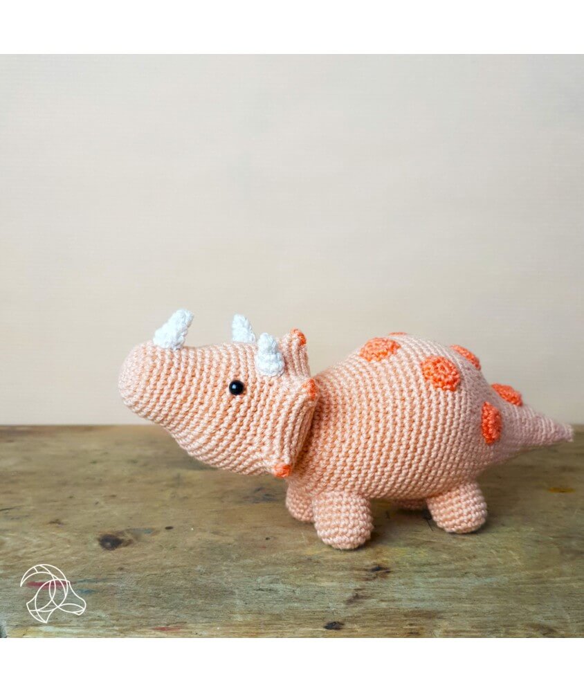 Kit Crochet Triceratops - Amigurumi Hardicraft ROSE SPERENZA