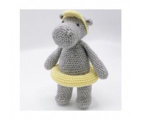 Kit Crochet Henny Hippo - Amigurumi Hardicraft GRIS SPERENZA