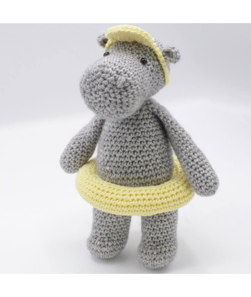 Kit Crochet Henny Hippo - Amigurumi Hardicraft GRIS SPERENZA