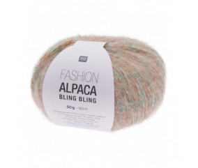 Pelote de Laine et Alpaga Fashion Alpaca Bling Bling - Rico Design 01 pastel sperenza