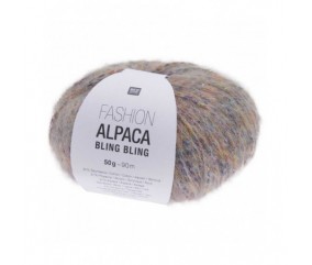 Pelote de Laine et Alpaga Fashion Alpaca Bling Bling - Rico Design 02 violet lilas clair sperenza