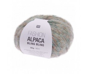 Pelote de Laine et Alpaga Fashion Alpaca Bling Bling - Rico Design 03 vert menthe sperenza
