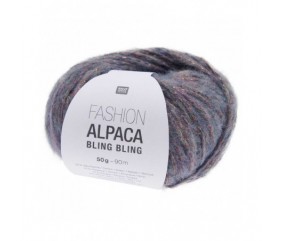 Pelote de Laine et Alpaga Fashion Alpaca Bling Bling - Rico Design bleu 05 pétrole