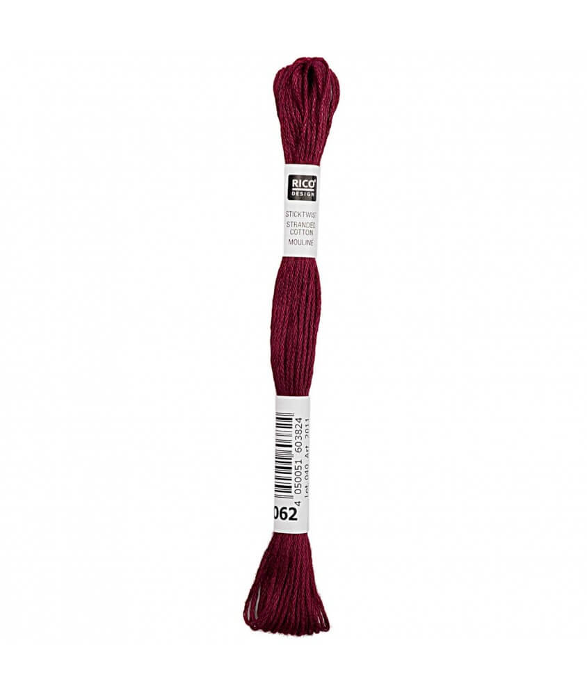 Fil à broder mouliné Uni - Rico Design - Certifié Oeko-Tex rouge 62 sperenza Fil à broder mouliné Uni - Rico Design - Certifié Oeko-Tex rouge 62 sperenza