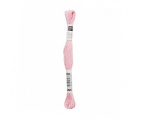 Fil à broder mouliné Uni - Rico Design - Certifié Oeko-Tex rose 65 sperenza
