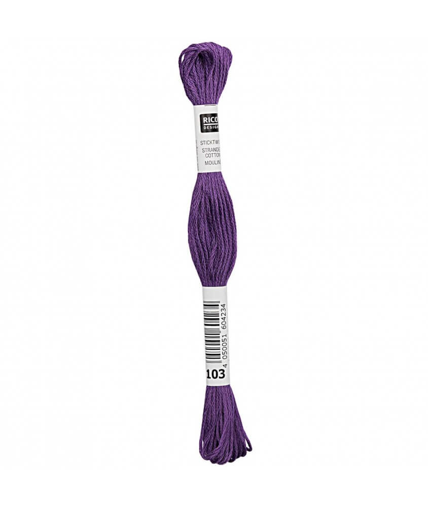 Fil à broder mouliné Uni - Rico Design - Certifié Oeko-Tex violet 103 sperenza