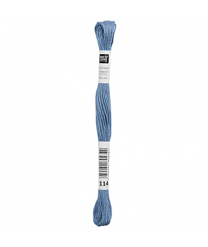 Fil à broder mouliné Uni - Rico Design - Certifié Oeko-Tex bleu 114 sperenza Fil à broder mouliné Uni - Rico Design - Certifié Oeko-Tex bleu 114 sperenza