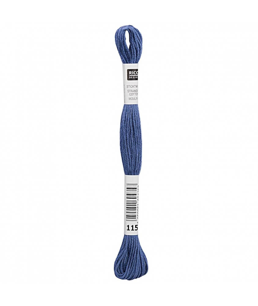 Fil à broder mouliné Uni - Rico Design - Certifié Oeko-Tex bleu 115 sperenza Fil à broder mouliné Uni - Rico Design - Certifié Oeko-Tex bleu 115 sperenza