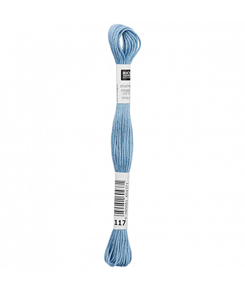 Fil à broder mouliné Uni - Rico Design - Certifié Oeko-Tex bleu 117 sperenza Fil à broder mouliné Uni - Rico Design - Certifié Oeko-Tex bleu 117 sperenza