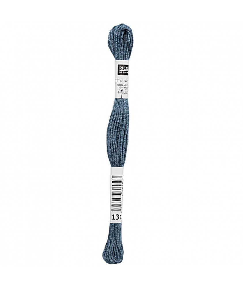 Fil à broder mouliné Uni - Rico Design - Certifié Oeko-Tex bleu 131 sperenza Fil à broder mouliné Uni - Rico Design - Certifié Oeko-Tex bleu 131 sperenza